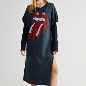 Daydreamer X Free People Rolling Stones T Shirt Dress Size Medium